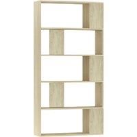 vidaXL Book Cabinet room Divider Sonoma Oak 80x24x159 cm Engineered Wood, Brown