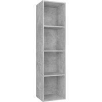 Vidaxl Book Cabinet Tv Cabinet Concrete Grey 36X30X143 Cm Engineered Wood