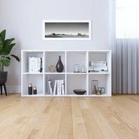 Vidaxl Book Cabinet Sideboard White 66X30X130 Cm Engineered Wood, White