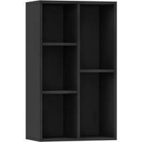 Vidaxl Book Cabinet Sideboard Black 50X25X80 Cm Engineered Wood