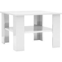 vidaXL Coffee Table High Gloss White 60x60x42 cm Engineered Wood