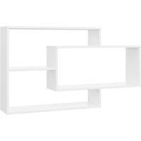 vidaXL Wall Shelf White 104x20x58.5 cm Engineered Wood