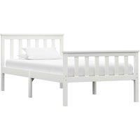 Bed Frame Platform Bed Mattress Foundation Bedstead Solid Pinewood vidaXL