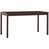 Vidaxl Dining Table Dark Brown 140X70X73 Cm Pinewood
