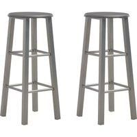 vidaXL 2x Bar Stools Modern Home Bar Restaurant Kitchen Dinner Seats Stools Chairs Counter Stools Dining Room Bar Furniture Anthracite MDF