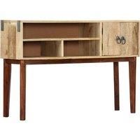 vidaXL Solid Rough Mango Wood Console Table Side Cabinet Stand Hallway Entryway Side End Table Drawer Organiser Display Telephone Stand 115x30x76cm