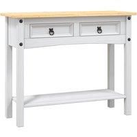 vidaXL Console Table Mexican Pine Corona Range White 90x34.5x73 cm