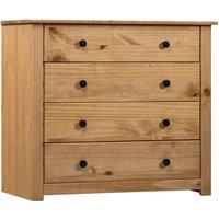 Solid Pine Wood Side Cabinet Panama Range with 4 Drawers Multi Colours vidaXL