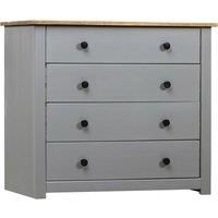 vidaXL Side Cabinet Grey 80x40x73 cm Pine Panama Range