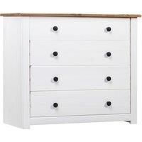 Solid Pine Wood Side Cabinet Panama Range with 4 Drawers Multi Colours vidaXL