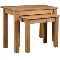 2x Solid Pine Wood Nesting Tables Couch Side Coffee Table Multi Colours vidaXL