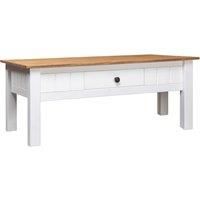 Solid Pine Wood Coffee Table with Drawer Side End Stand Multi Colours vidaXL