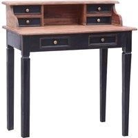 Vidaxl Writing Desk With Drawers 90X50X101 Cm Solid Reclaimed Wood, Brown