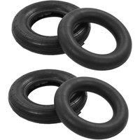 vidaXL 4pc Wheelbarrow Tire/Inner Tube Set 3.50-8 4PR Rubber