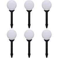 vidaXL Outdoor Pathway Lamps 6 pcs LED 20 cm with Ground Spike