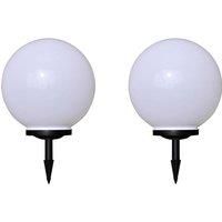 vidaXL Outdoor Pathway Lamps 2 pcs LED 40 cm with Ground Spike
