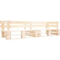 Garden 2-Seater Sofa Pallets Patio Furniture Outdoor Sofa Set Wood vidaXL
