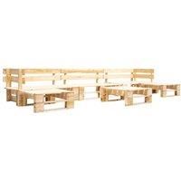 Garden Lounge Set Pallets Patio Furniture Outdoor Sofa 6 Piece Wood vidaXL
