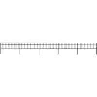 Vidaxl Garden Fence With Spear Top Steel 8 5X0 6 M Black