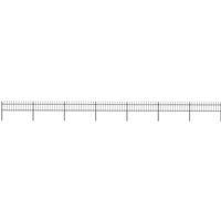 Vidaxl Garden Fence With Spear Top Steel 11 9X0 6 M Black