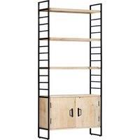4-Tier Bookcase Bookshelf Cabinet Display Shelf Storage Rack Solid Wood vidaXL