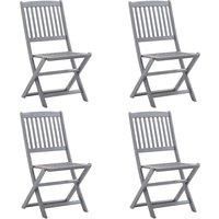 Folding Outdoor Chair Foldable Garden Dining Chair Solid Wood Acacia vidaXL