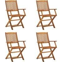 Folding Outdoor Chair Foldable Garden Dining Chair Solid Wood Acacia vidaXL