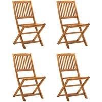 Folding Outdoor Chair Foldable Garden Dining Chair Solid Wood Acacia vidaXL