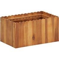 Solid Acacia Wood Garden Planter Outdoor Flower Box Herb Multi Sizes vidaXL
