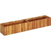 vidaXL Solid Acacia Wood Garden Raised Bed Outdoor Flower Herb Pot Container