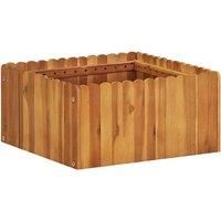 vidaXL Solid Acacia Wood Garden Raised Bed Outdoor Flower Herb Pot Container
