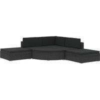 Garden Lounge Set with Cushions Poly Rattan Outdoor Sofa Set 6 pcs vidaXL