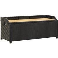 Garden Storage Bench Outdoor Bench Cushion Box Storage Box Poly Rattan vidaXL