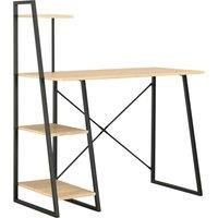 Computer Desk with Shelving Unit Laptop Study Workstation Multi Colours vidaXL