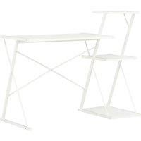 Computer Desk with 3 Tier Bookcase X-Shape Legs Home Desk Multi Colours vidaXL