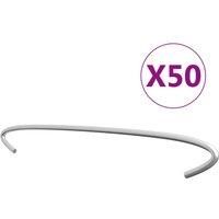 VidaXL 50 cm Galvanized Steel Gabion Hooks