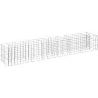Vidaxl Gabion Raised Bed Galvanised Steel 180X30X30 cm