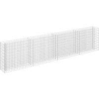 Vidaxl Gabion Raised Bed Galvanised Steel 360X30X90 Cm