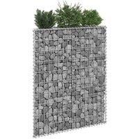 Trapezium Gabion Raised Bed Galvanised Steel Gabion Basket Multi Sizes vidaXL
