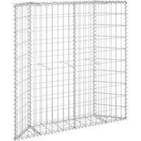 Trapezium Gabion Raised Bed Galvanised Steel Gabion Basket Multi Sizes vidaXL