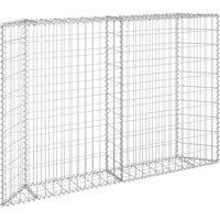 Vidaxl Trapezium Gabion Raised Bed Galvanised Steel 150X20X100 cm