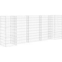 Vidaxl H-shaped Gabion Planter Steel Wire 260X40X100 cm