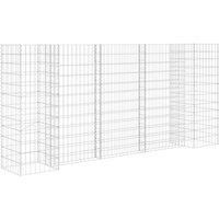 Vidaxl H-shaped Gabion Planter Steel Wire 260x40x120cm