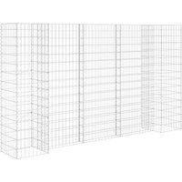 Vidaxl H-shaped Gabion Planter Steel Wire 260x40x150cm
