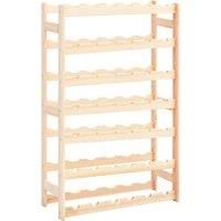 vidaXL Solid Pinewood Wine Rack for 42 Bottles - Compact and Space-Saving, Easy to Assemble with Included Mounting Materials, Customizable Design