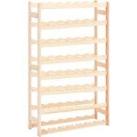vidaXL Solid Pinewood Wine Rack - Wooden, Large Capacity, 56 Bottles Store, Kitchen/Dining Room Display, Customisable Finish, Easy Assembly