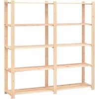 Vidaxl 5-tier Storage Rack 170X38X170 Cm Solid Pinewood 500 Kg