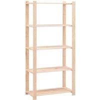Vidaxl 5-tier Storage Rack 80X38X170 Cm Solid Pinewood 250 Kg