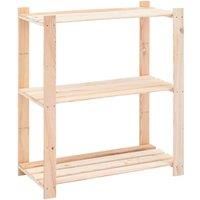 Vidaxl 3-tier Storage Rack 80X38X90 Cm Solid Pinewood 150 Kg