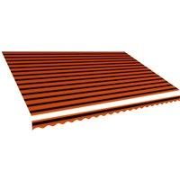 Vidaxl Awning Top Sunshade Canvas Orange And Brown 500X300 cm